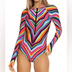 Trina Turk Louvre Paddle Suit bathing suit Size L